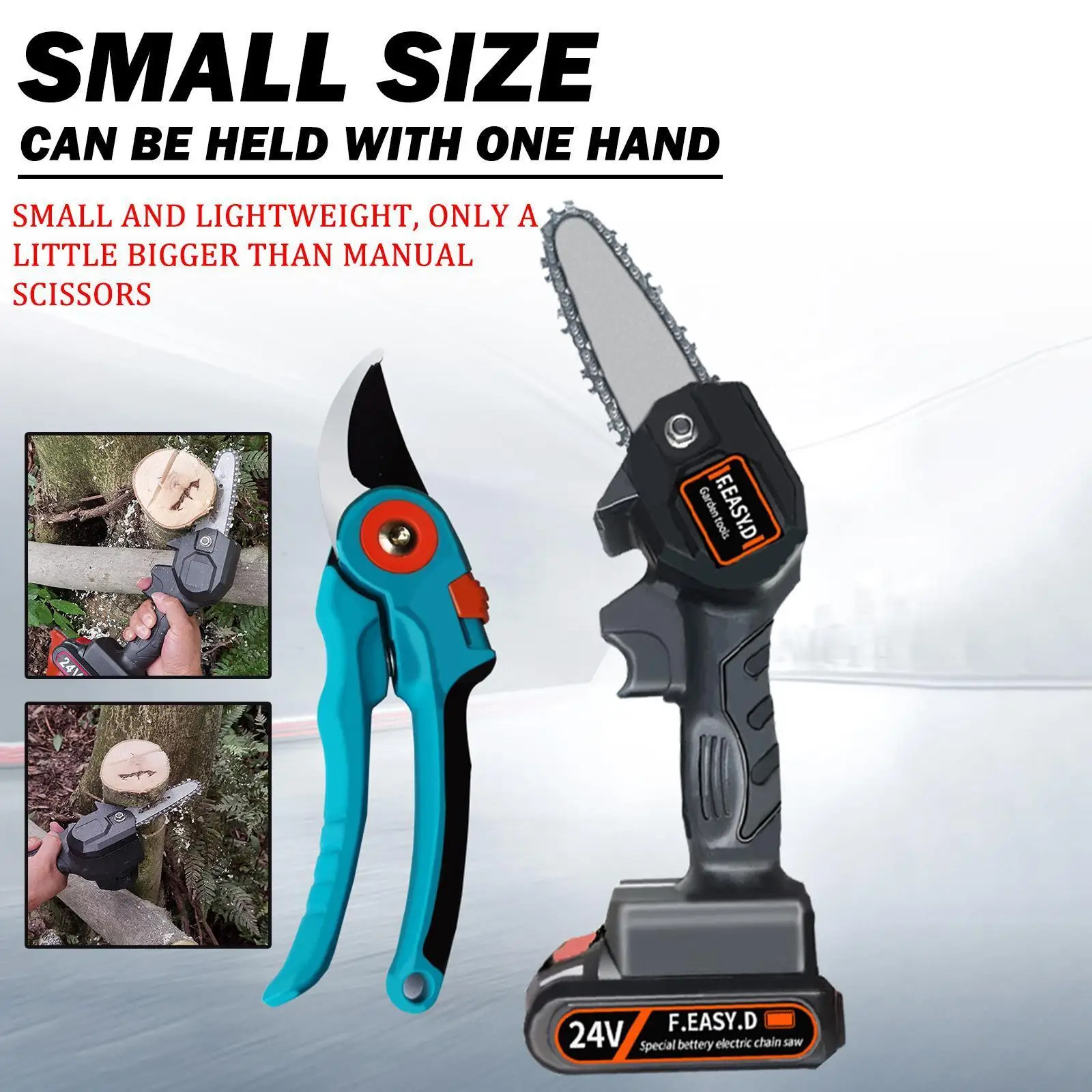 4/6 Inch 24v Electric Pruning Saw Handheld Small Lithium Chainsaw Home Wood Mini Chainsaw Logging Tool Power Woodworking Pr U4y5
4/6 Inch 24v Electric Pruning Saw Handheld Small Lithium Chainsaw Home Wood Mini Chainsaw Logging Tool Power Woodworking Pr U4y5