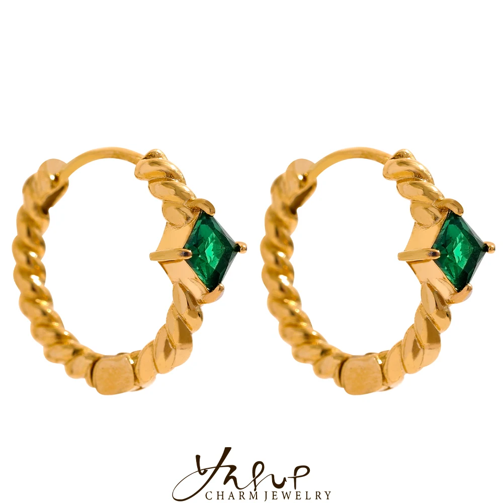 Yhpup Stainless Steel Exquisite Cubic Zirconia Hoop Earrings Chic Tarnish Free Fashion Korea Charm Round Geometric Jewelry
Yhpup Stainless Steel Exquisite Cubic Zirconia Hoop Earrings Chic Tarnish Free Fashion Korea Charm Round Geometric Jewelry