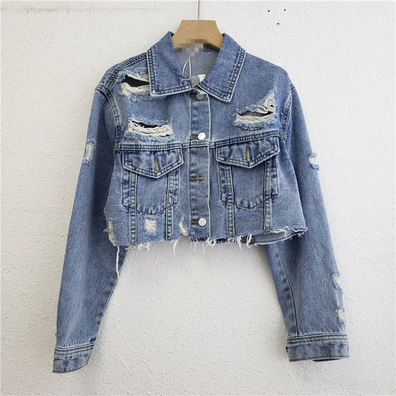 SeeBeautiful Irregular Holes Loose Denim Jackets Coat Lapel Long Sleeve Button Pockets Summer Autumn 2022 New Fashion Q338
SeeBeautiful Irregular Holes Loose Denim Jackets Coat Lapel Long Sleeve Button Pockets Summer Autumn 2022 New Fashion Q338