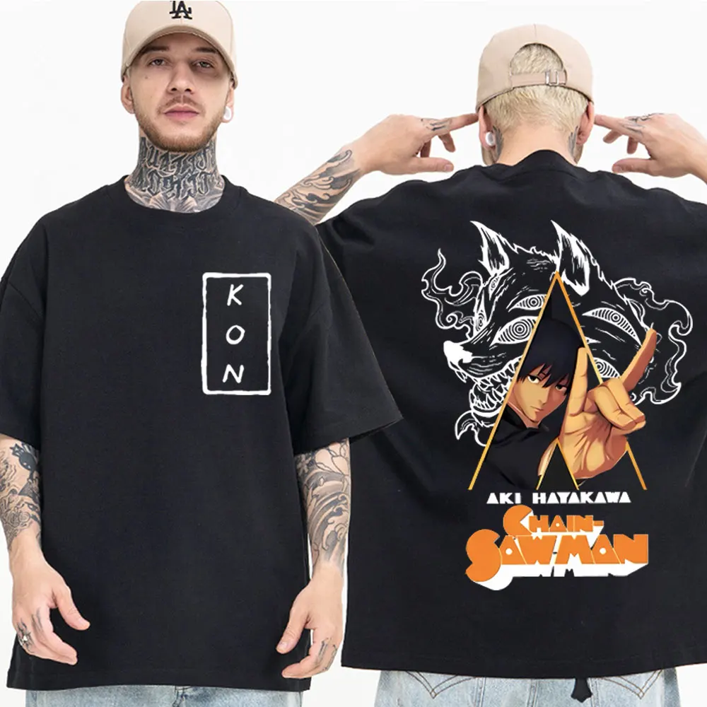 Anime Chainsaw Man Hayakawa Aki Fox Devil Kon Pritn T Shirt Men Women Fashion Japan Cartoon T-shirt Summer Pure Cotton T-shirts 
Anime Chainsaw Man Hayakawa Aki Fox Devil Kon Pritn T Shirt Men Women Fashion Japan Cartoon T-shirt Summer Pure Cotton T-shirts