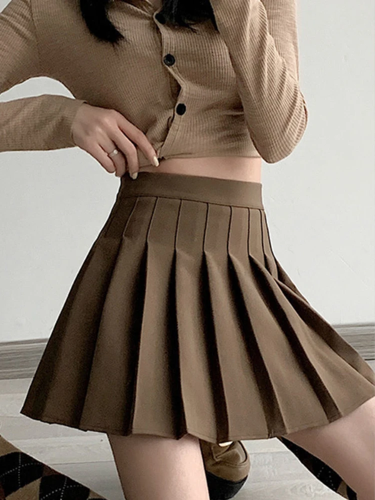 HOUZHOU Pleated Skirt Women High Waist Summer Casual Preppy Style A-line Mini Skirt Korean Fashion School Uniform Basic Solid
HOUZHOU Pleated Skirt Women High Waist Summer Casual Preppy Style A-line Mini Skirt Korean Fashion School Uniform Basic Solid