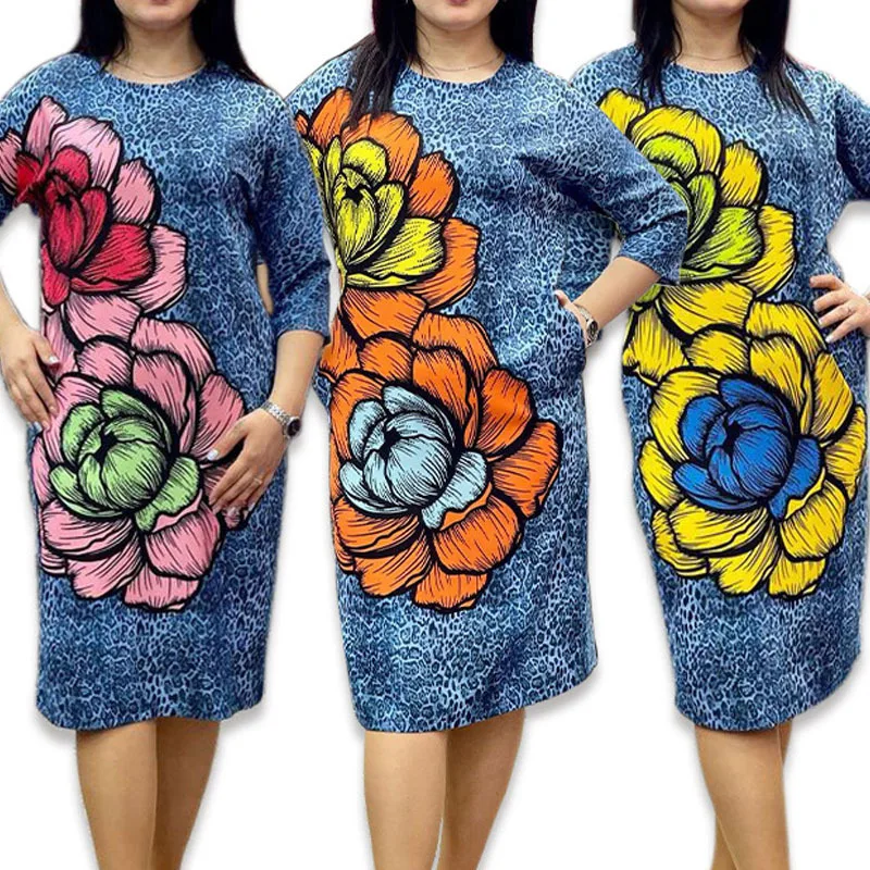 2022 Hot Summer European and American Plus Size 4XL African Dress Digital Print Leopard Print Flower Three-quarter Sleeve Dress
2022 Hot Summer European and American Plus Size 4XL African Dress Digital Print Leopard Print Flower Three-quarter Sleeve Dress