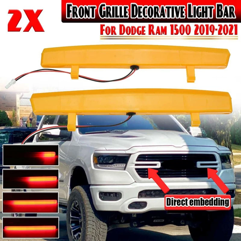 Декоративная световая полоса для передней решетки радиатора Dodge Ram 1500 2019-2022, 1 пара
Декоративная световая полоса для передней решетки радиатора Dodge Ram 1500 2019-2022, 1 пара