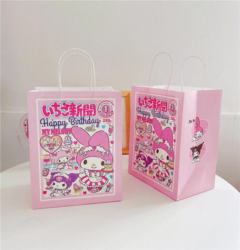 Новинка 2022, бумажный мешок Sanrio 21*27*14, милая мультяшная сумка для рук Mymelody Cinnamoroll Kuromi, женские сумки для девочек
Новинка 2022, бумажный мешок Sanrio 21*27*14, милая мультяшная сумка для рук Mymelody Cinnamoroll Kuromi, женские сумки для девочек