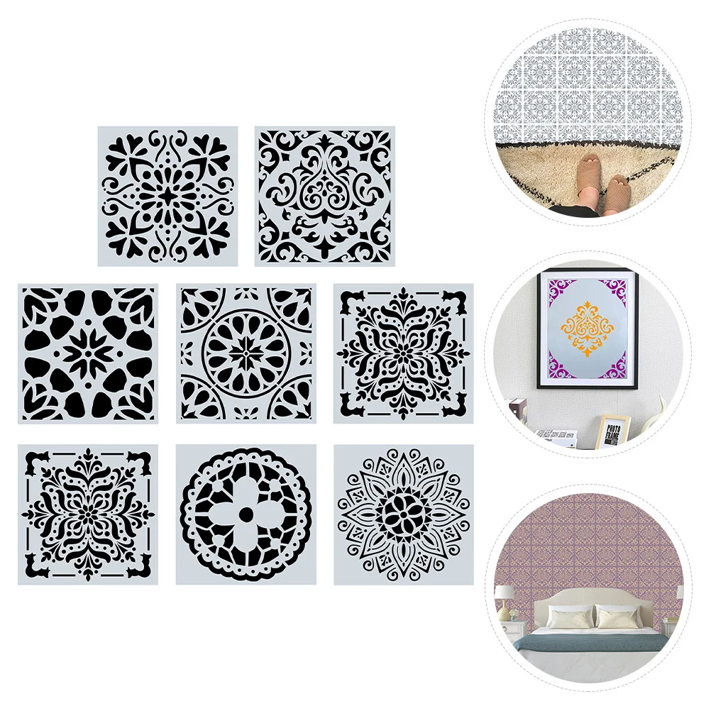 8Pcs Printing Sturdy Convenient Hollow Painting Templates Walls Stencils for Home
8Pcs Printing Sturdy Convenient Hollow Painting Templates Walls Stencils for Home