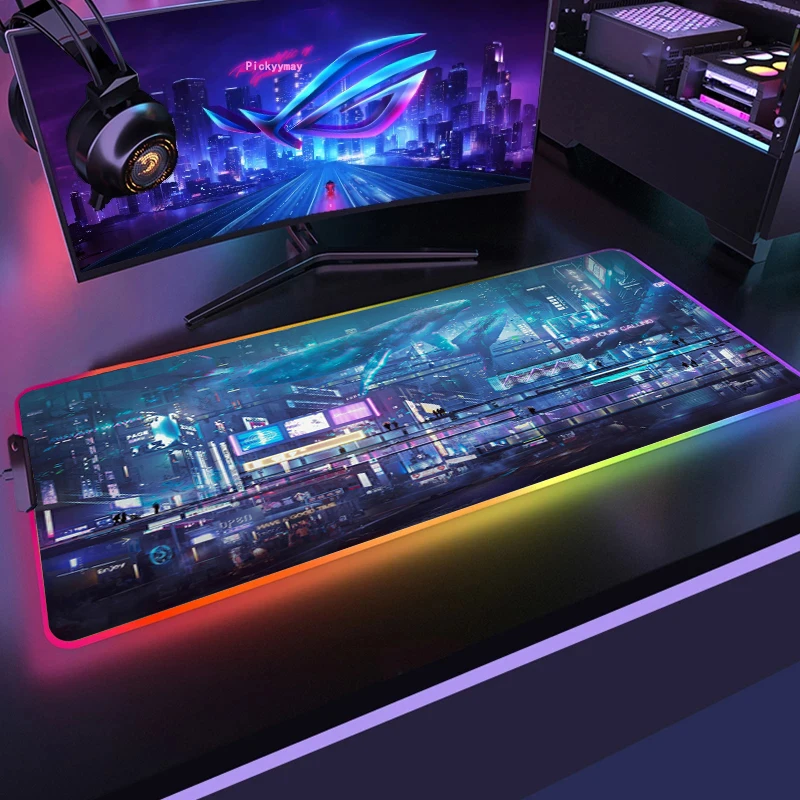 Anime Whale Mouse Pad RGB Mousepad Keyboard Gaming Carpet Backlit Mat Computer Pc Gaming Table Gamer Mausepad Desk Mat Pad LED
Anime Whale Mouse Pad RGB Mousepad Keyboard Gaming Carpet Backlit Mat Computer Pc Gaming Table Gamer Mausepad Desk Mat Pad LED