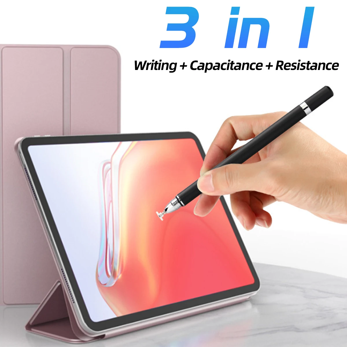

3 in 1 Capacitive Disc Stylus Ballpoint Resistive Screen Pen for Tablet Mobile Phone Universal Tablet Phone Touch Screen Pen