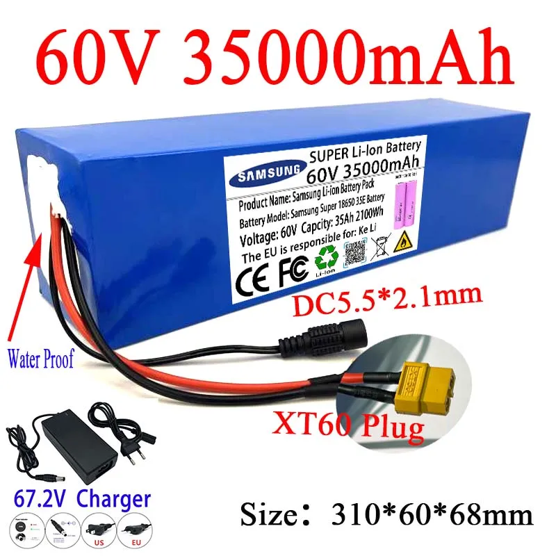 60V 35000Ah Electric Bike Scooter 2000W 18650 Battery 16S3P Lithium Battery Pack Aicherish Built-in Same Port BMS E-Bike
60V 35000Ah Electric Bike Scooter 2000W 18650 Battery 16S3P Lithium Battery Pack Aicherish Built-in Same Port BMS E-Bike