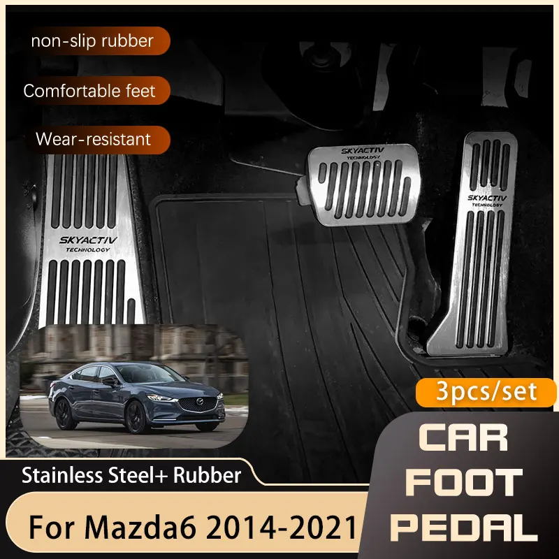 Stainless Steel Car Foot Pedals for Mazda6 GJ1 2014~2021 Brake Accelerator RestFoot Non-slip No Drilling Pedal 2016 2017 2018
Stainless Steel Car Foot Pedals for Mazda6 GJ1 2014~2021 Brake Accelerator RestFoot Non-slip No Drilling Pedal 2016 2017 2018