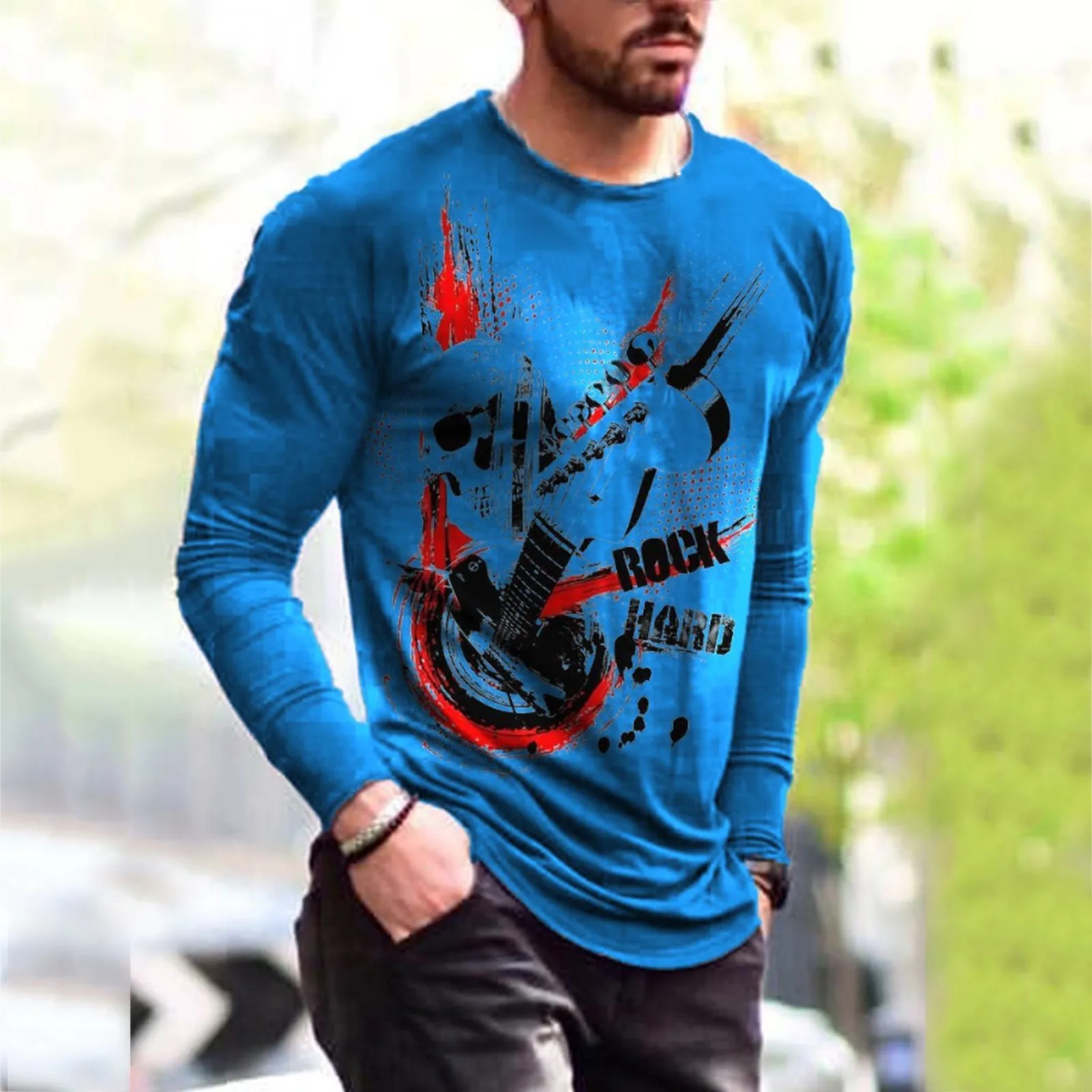 3D Neck Vintage Print Guitar Blouse Long Tops T-Shirt Round Casual Sleeve Men's Men's blouse White Polyester Blend Shirts
3D Neck Vintage Print Guitar Blouse Long Tops T-Shirt Round Casual Sleeve Men's Men's blouse White Polyester Blend Shirts