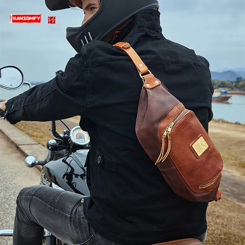 Утолщенная нагрудная сумка из первого слоя воловьей кожи B6, портативная Мужская сумка из натуральной кожи, мужская повседневная сумка через плечо, велосипедная сумка через плечо
Утолщенная нагрудная сумка из первого слоя воловьей кожи B6, портативная Мужская сумка из натуральной кожи, мужская повседневная сумка через плечо, велосипедная сумка через плечо