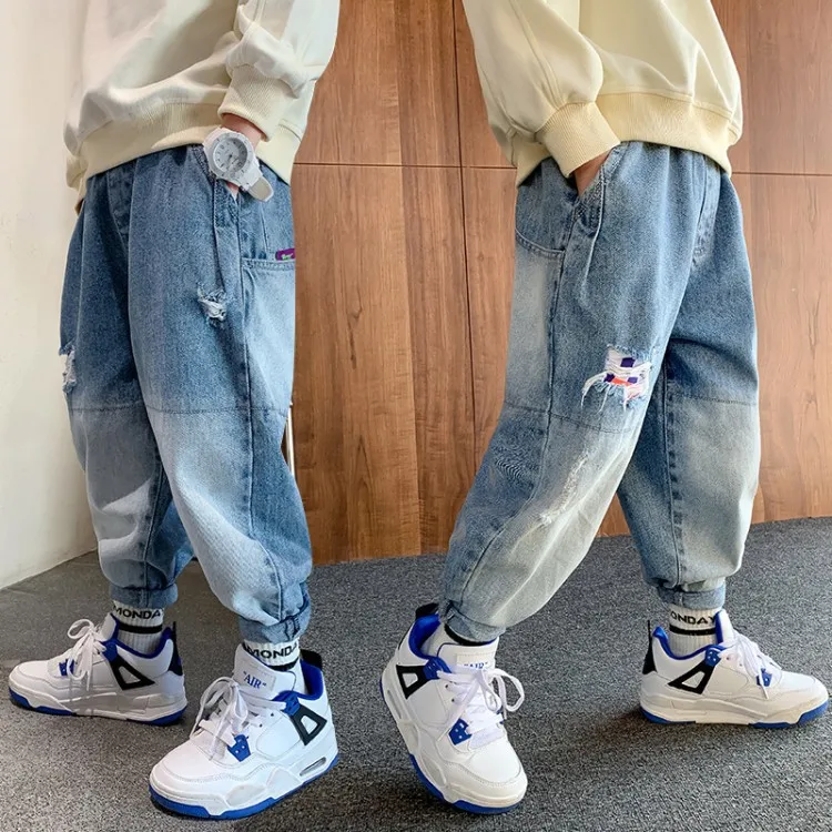 Boys Loose Pants Spring Denim Trousers for Children Korean Toddler Baby Clothes Teenage Jeans Cargo Pants 2 5 8 10 12 14Years
Boys Loose Pants Spring Denim Trousers for Children Korean Toddler Baby Clothes Teenage Jeans Cargo Pants 2 5 8 10 12 14Years