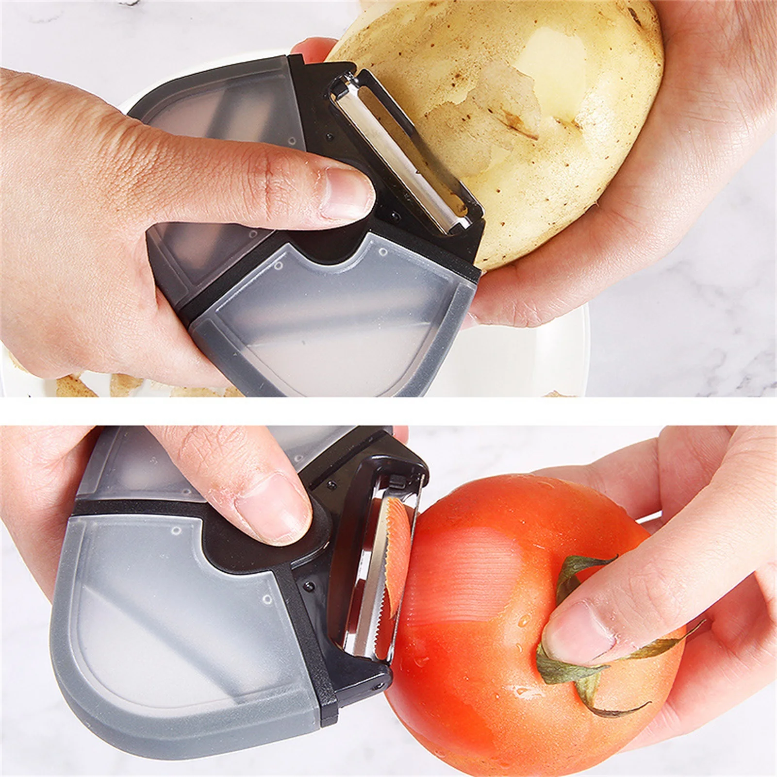 Stainless Steel Fruit Veggie Peeler And Slicer Vegetable Peeler Swivel Serrated Peelers Kitchen Tools Potato Kitchen Supplies 
Stainless Steel Fruit Veggie Peeler And Slicer Vegetable Peeler Swivel Serrated Peelers Kitchen Tools Potato Kitchen Supplies
