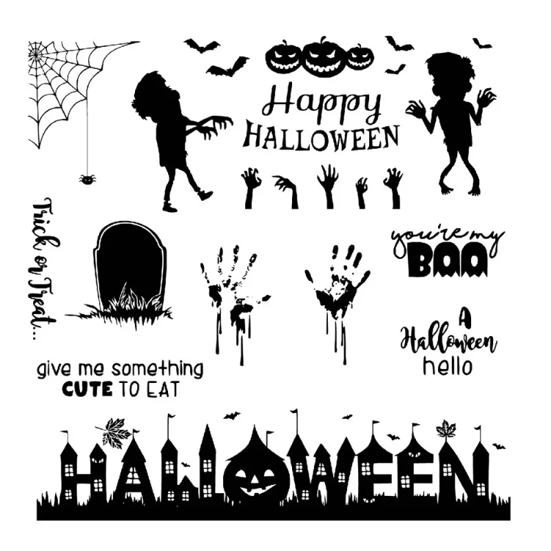 CLEAR STAMPS Collection of Halloween Elements Scrapbook Handmade Card Album Paper Craft Rubber Transparent Silicon Stamp
CLEAR STAMPS Collection of Halloween Elements Scrapbook Handmade Card Album Paper Craft Rubber Transparent Silicon Stamp