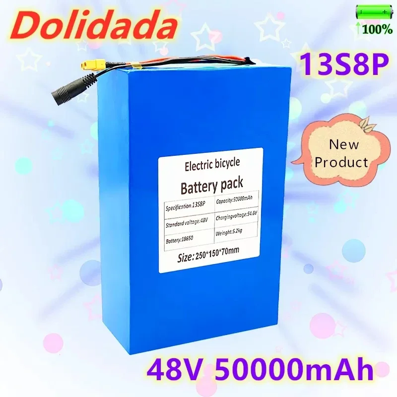 Ree Shipping 48V 50000mAh Battery 18650 13S8P Lithium Battery Pack 1000W Electric Bicycle Battery Built-in 50A BMS with Charger
Ree Shipping 48V 50000mAh Battery 18650 13S8P Lithium Battery Pack 1000W Electric Bicycle Battery Built-in 50A BMS with Charger