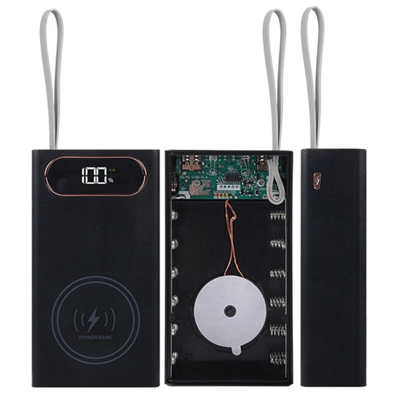 Mobile Power Plastic Supply 12 18650 Batteries 22.5W Fast Charging 15W Wireless Charging Battery Box DIY Display Kit
Mobile Power Plastic Supply 12 18650 Batteries 22.5W Fast Charging 15W Wireless Charging Battery Box DIY Display Kit