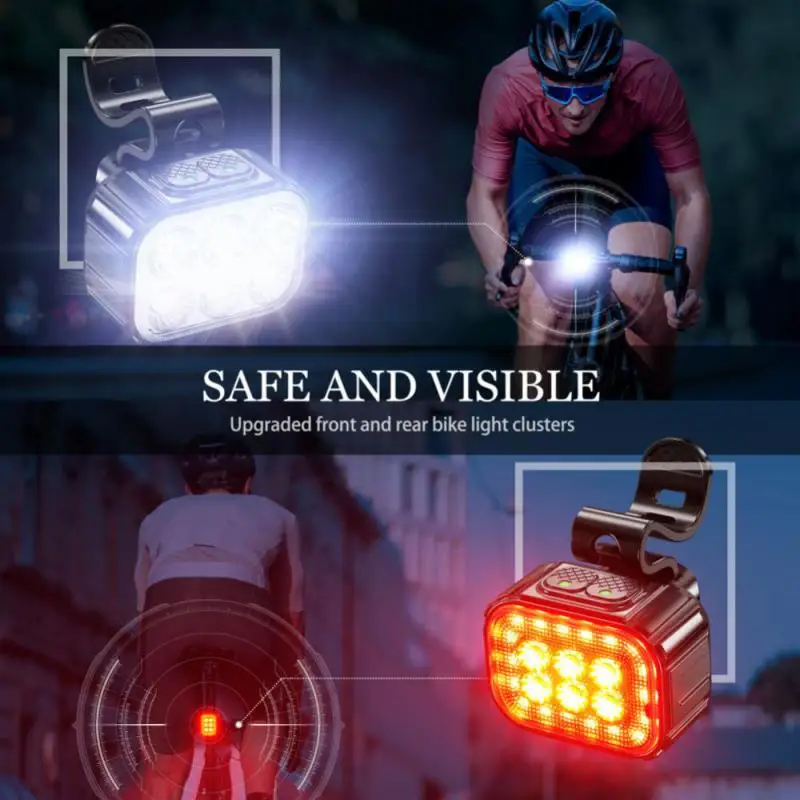 Bicycle Light Bike Headlight Rear Tail Light Sets USB Rechargeable Smart Sensor Brake Light Flahlight Bicycle Accessories
Bicycle Light Bike Headlight Rear Tail Light Sets USB Rechargeable Smart Sensor Brake Light Flahlight Bicycle Accessories