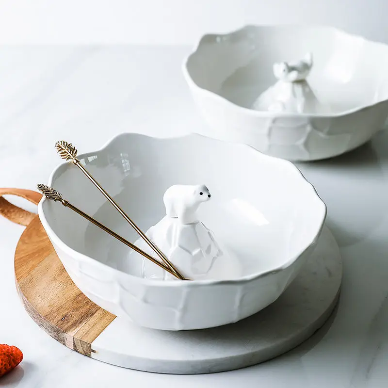Creative Dessert Fruit Salad Gowl Polar Bear Animal Smoothie Cute Dried Fruit Bowl Soup Bowl Home Snack Tableware Noodle Bowl
Creative Dessert Fruit Salad Gowl Polar Bear Animal Smoothie Cute Dried Fruit Bowl Soup Bowl Home Snack Tableware Noodle Bowl