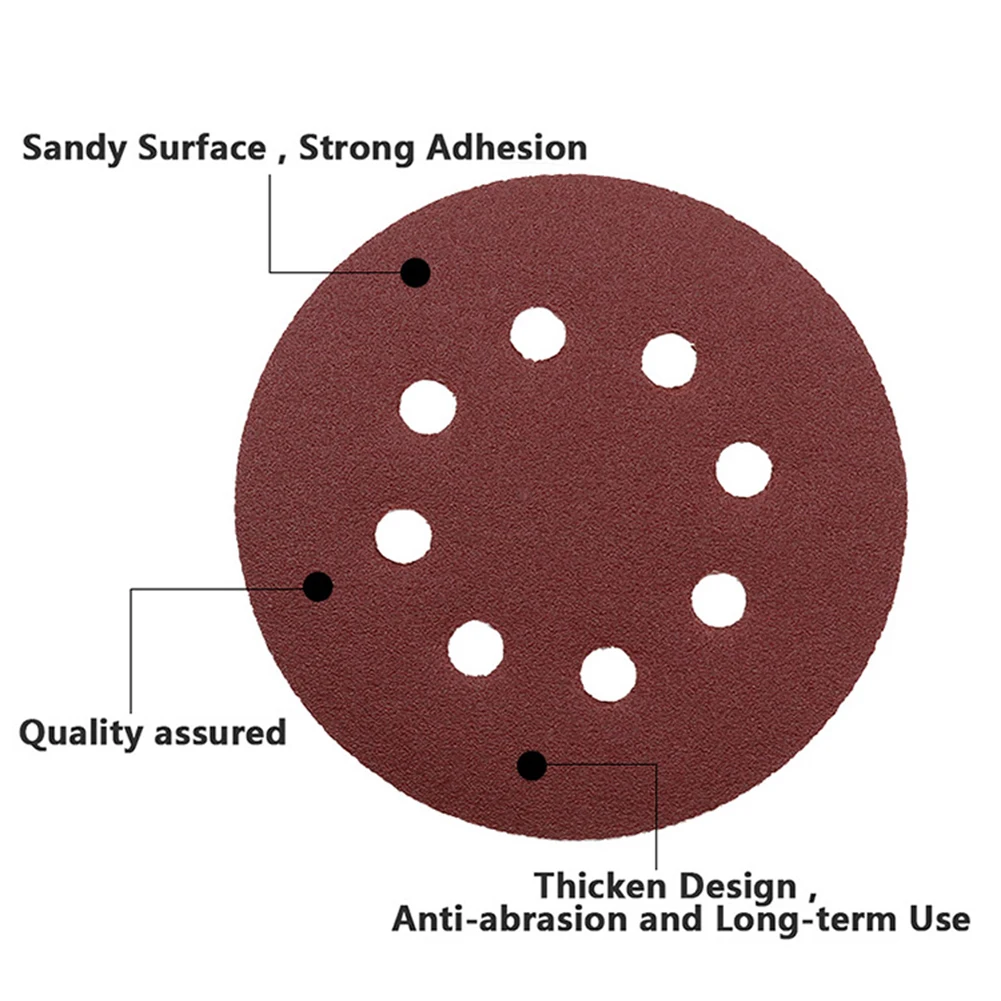 25Pcs 5Inch 8Hole Sandpaper 40/60/80/100/120 Grit Hook Loop Sanding Discs For Grinding Polishing Wood Abrasives Tools
25Pcs 5Inch 8Hole Sandpaper 40/60/80/100/120 Grit Hook Loop Sanding Discs For Grinding Polishing Wood Abrasives Tools