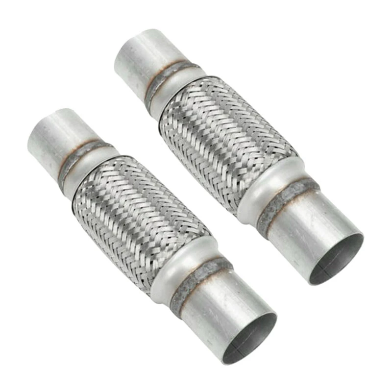 2X Exhaust Flex Pipe Stainless Steel Double Braid 2 X 6 Inch With Ends 10 Inch Long
2X Exhaust Flex Pipe Stainless Steel Double Braid 2 X 6 Inch With Ends 10 Inch Long