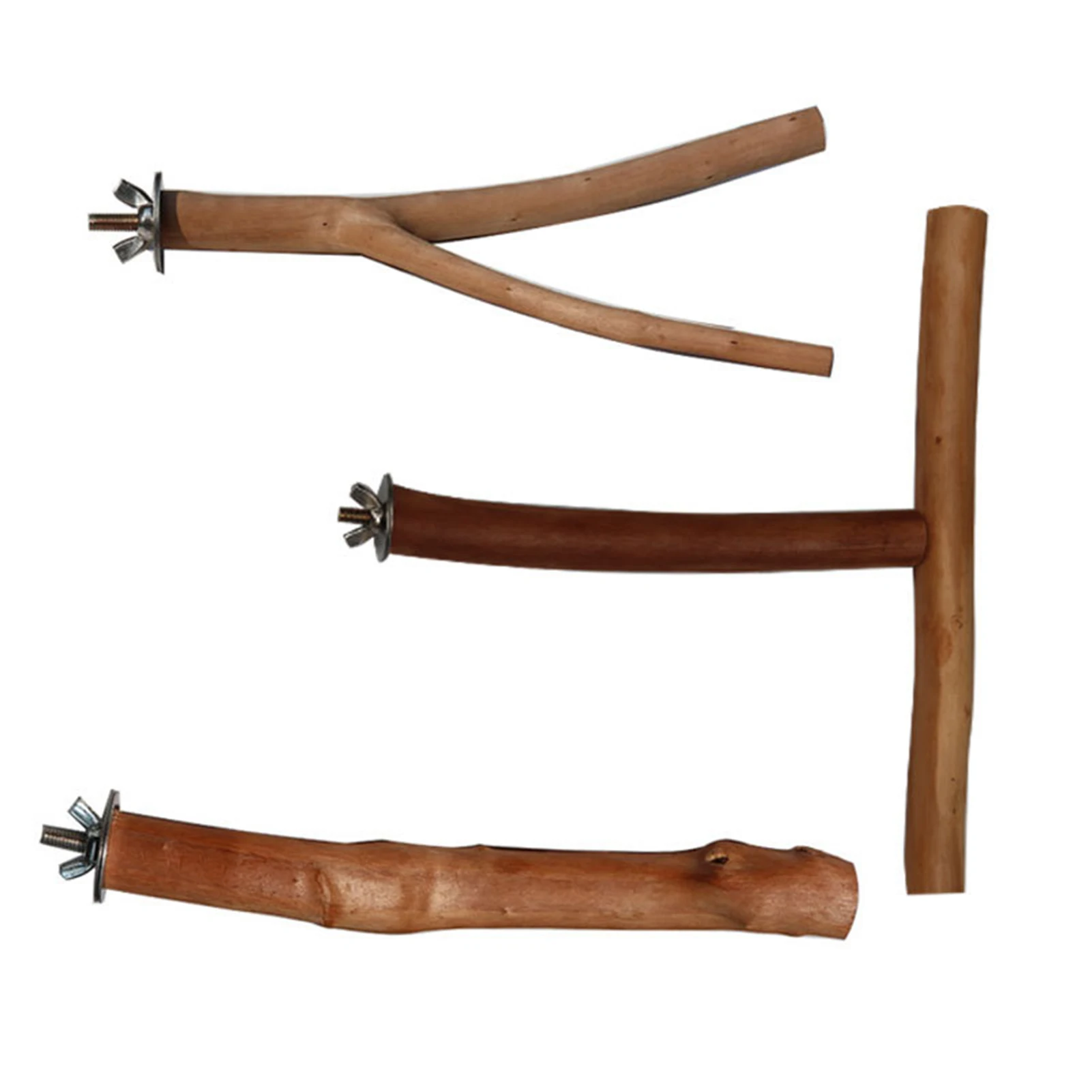 3 шт., деревянные подставки для попугаев 
3 шт., деревянные подставки для попугаев