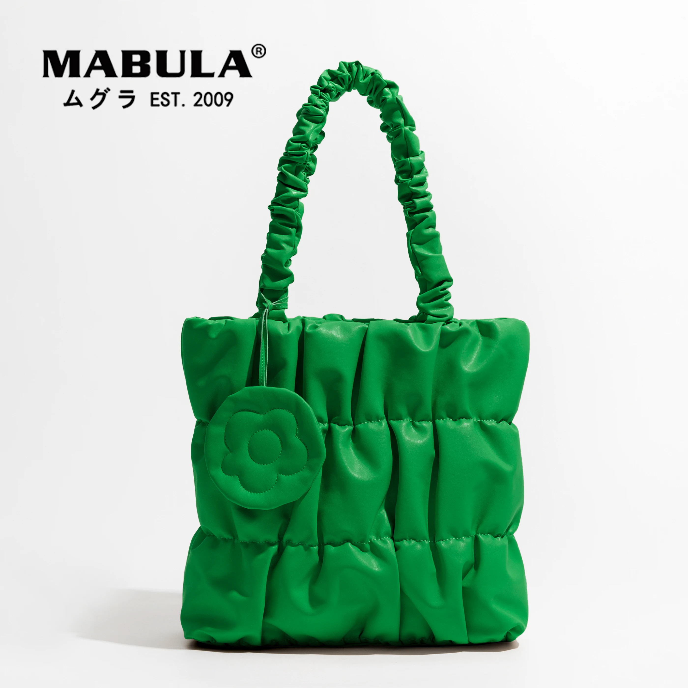 

MABULA Ruched Design Large Women Leather Tote Shopper Handbag Quilted Hobo Shoulder Bag Zip Fashion Casual Female Work Purse