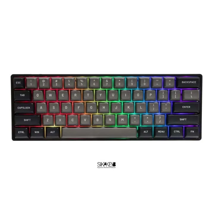 New product SIKAKEYB series OEM ODM RGB BT USB 2.4G 3-mode-keyboard 61keye PBT two-color keycap %60 mechanical keyboard
New product SIKAKEYB series OEM ODM RGB BT USB 2.4G 3-mode-keyboard 61keye PBT two-color keycap %60 mechanical keyboard
