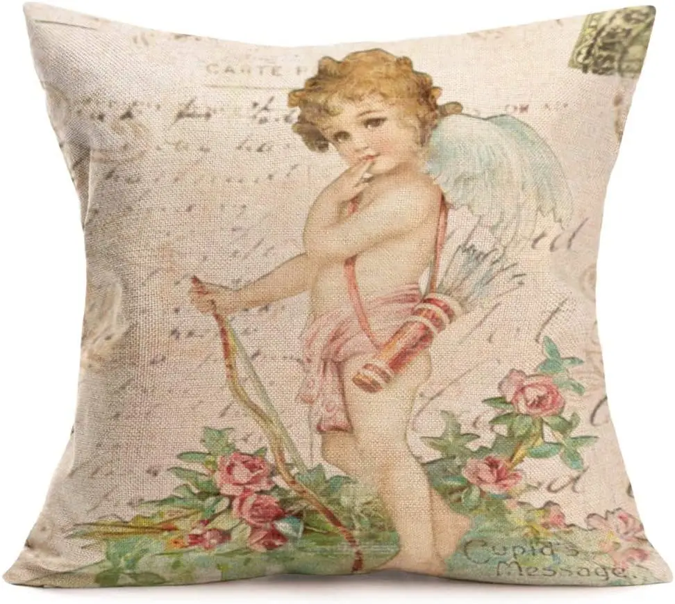 Valentine's Day Love Cupid Message Decorative Throw Pillow Covers Vintage Garden Pattern Pillowcase Home Sofa Cushion Cover
Valentine's Day Love Cupid Message Decorative Throw Pillow Covers Vintage Garden Pattern Pillowcase Home Sofa Cushion Cover