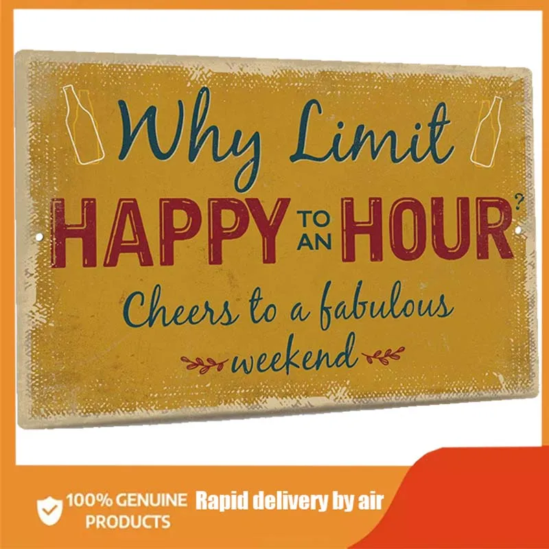 Decorative Beer Bar Signage, Vintage Art Wall Decor, For Plaque Poster Cafe, Men's Cave Home DecorKitchen Why Limit Happy Hour
Decorative Beer Bar Signage, Vintage Art Wall Decor, For Plaque Poster Cafe, Men's Cave Home DecorKitchen Why Limit Happy Hour