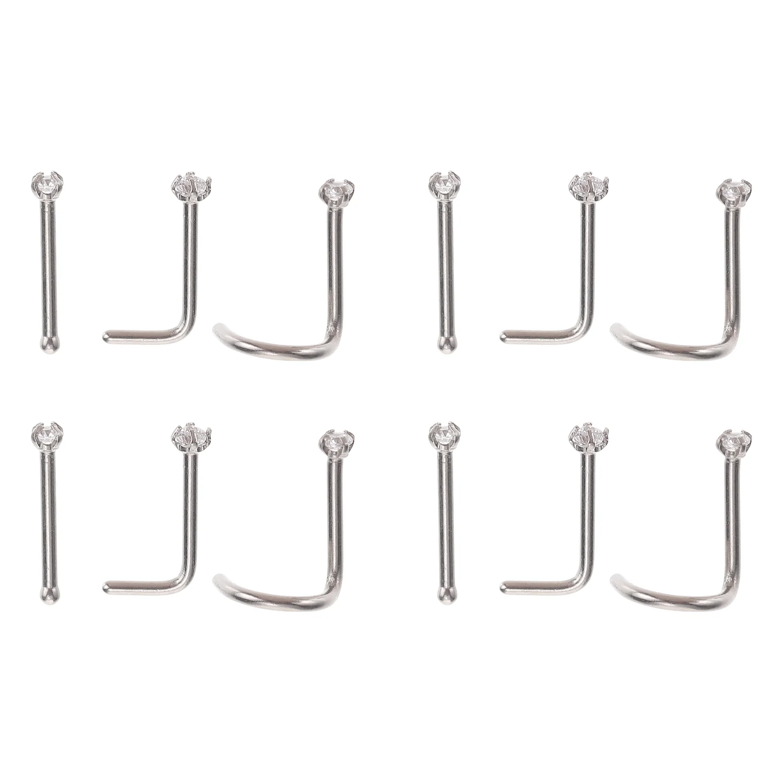 12pcs Nose Kit Stainless Steel Zircon Nose Rings Studs Nose Studs Nose Decoration Nose Jewelry
12pcs Nose Kit Stainless Steel Zircon Nose Rings Studs Nose Studs Nose Decoration Nose Jewelry