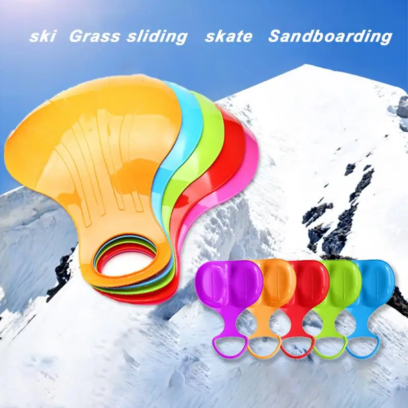 Sleigh Plastic Non-slip Longer Oversized Handle Thicker Snow Equipment Luge Sledge Ski Board