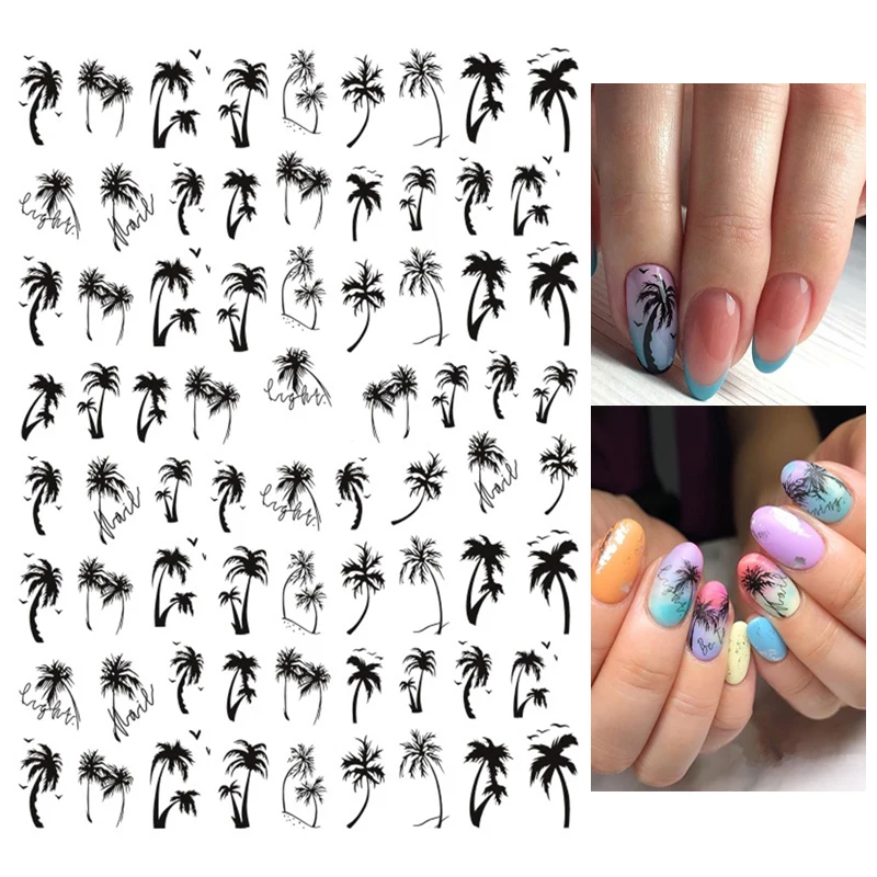Back Glue Stickers Coconut Tree Leaves Moon Feclipses Nail Decals Decoration For Nail Art Manicure Beauty
Back Glue Stickers Coconut Tree Leaves Moon Feclipses Nail Decals Decoration For Nail Art Manicure Beauty