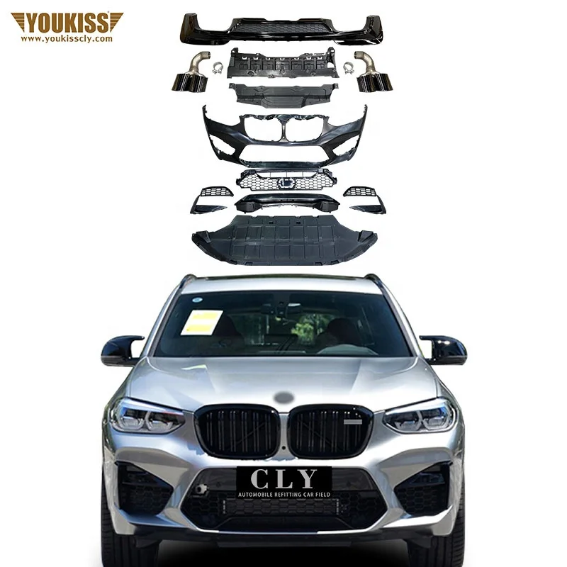 Genuine Body Kits For BMW X3 G01 Modified X3M Front Bumper With Lower Grille Flog Lamp Grille Rear Diffuser With Exhaust Pipe
Genuine Body Kits For BMW X3 G01 Modified X3M Front Bumper With Lower Grille Flog Lamp Grille Rear Diffuser With Exhaust Pipe