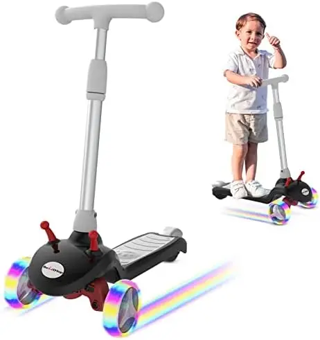 for Kids Age 2-10, 3 Wheel Scooter for Kids Girls/Boys/Toddlers, LED Flashing Wheels, 3 Adjustable Height, Lean to Steer, Escoo
for Kids Age 2-10, 3 Wheel Scooter for Kids Girls/Boys/Toddlers, LED Flashing Wheels, 3 Adjustable Height, Lean to Steer, Escoo