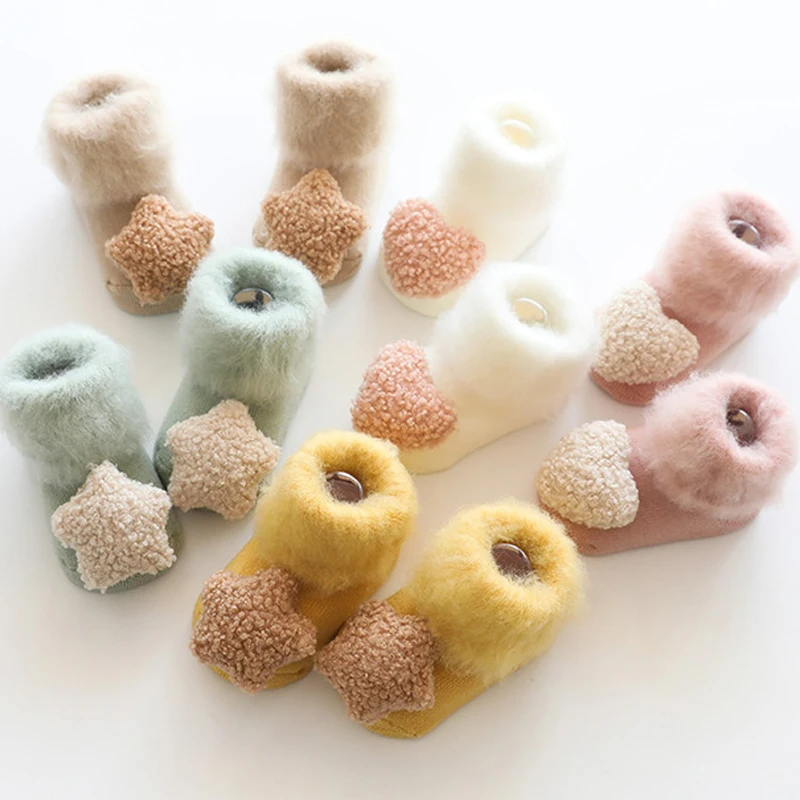 Baby Socks Autumn Winter Plush Thickened Baby Socks Doll Terry Anti-skid Newborn Floor Socks Mid Stocks Velvet Furry Socks 0-18M
Baby Socks Autumn Winter Plush Thickened Baby Socks Doll Terry Anti-skid Newborn Floor Socks Mid Stocks Velvet Furry Socks 0-18M