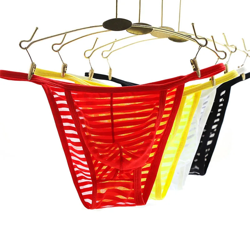 Sexy Mesh Striped Translucent Panties Pouch Breathable Men Underpant Elastic Thin Belt Soft Quick Dry M-3XL Size Male Briefs I16
Sexy Mesh Striped Translucent Panties Pouch Breathable Men Underpant Elastic Thin Belt Soft Quick Dry M-3XL Size Male Briefs I16