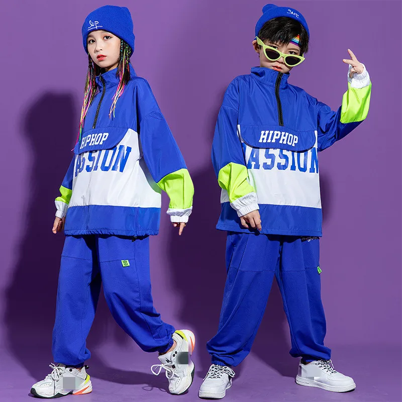 Kid Hip Hop Clothing Blue Turtleneck Oversized Jacket Top Pullover Streetwear Jogger Pants for Girls Boys Dance Costume Clothes
Kid Hip Hop Clothing Blue Turtleneck Oversized Jacket Top Pullover Streetwear Jogger Pants for Girls Boys Dance Costume Clothes