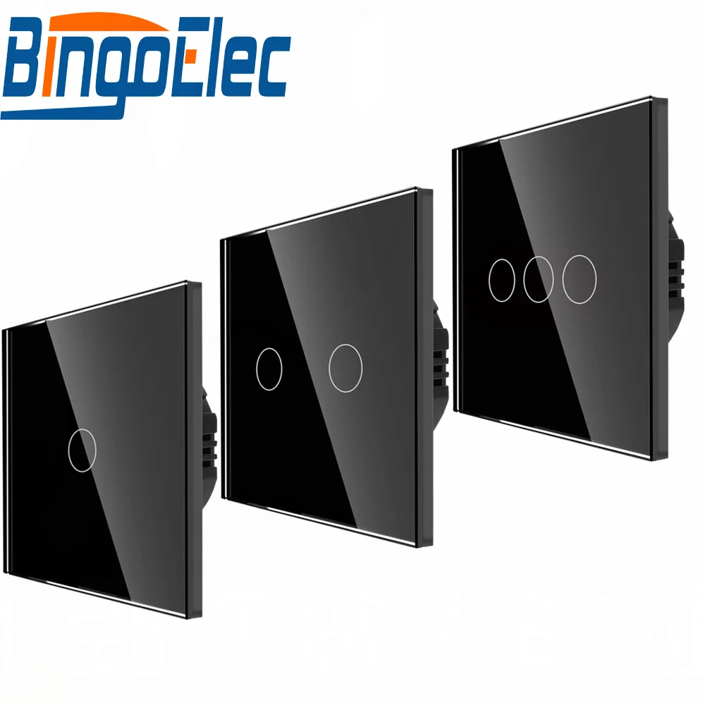 EU Touch Wall Switch AC100-240V Tempered Black White Crystal Glass Panel Sensor Light Switch Button 1/2/3 Gang 10A Interruptor
EU Touch Wall Switch AC100-240V Tempered Black White Crystal Glass Panel Sensor Light Switch Button 1/2/3 Gang 10A Interruptor