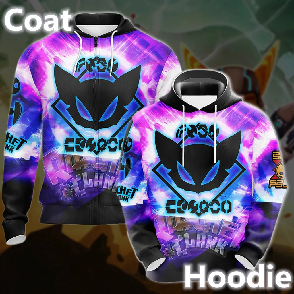 Ratchet Clank Hoodie 3D Tracksuit Long Sleeve Men Women's Hoodie Harajuku Streetwear 2022 Pop Game Unisex Clothes Plus Size
Ratchet Clank Hoodie 3D Tracksuit Long Sleeve Men Women's Hoodie Harajuku Streetwear 2022 Pop Game Unisex Clothes Plus Size