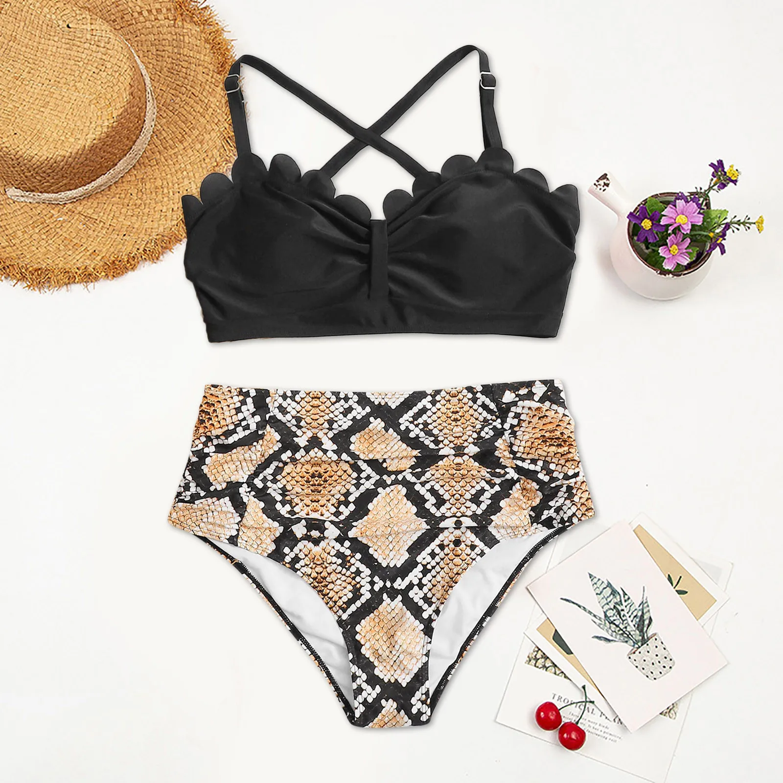 Womens Ruffle Push Up Padded Bra Bikini Set High Waisted Swimsuit Floral Bathing Suit Swimwear Summer Bathing Suit Beachwear 25#
Womens Ruffle Push Up Padded Bra Bikini Set High Waisted Swimsuit Floral Bathing Suit Swimwear Summer Bathing Suit Beachwear 25#