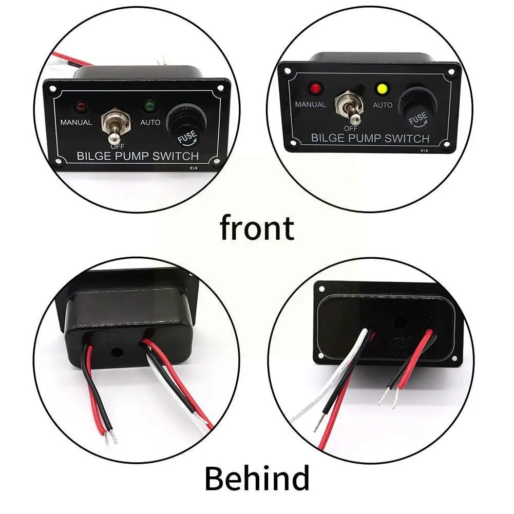 Marine Boat Bilge Pump Switch With Led Light Indicator, Way With Panel, Control 12v, 3 Fuse J9m6
Marine Boat Bilge Pump Switch With Led Light Indicator, Way With Panel, Control 12v, 3 Fuse J9m6