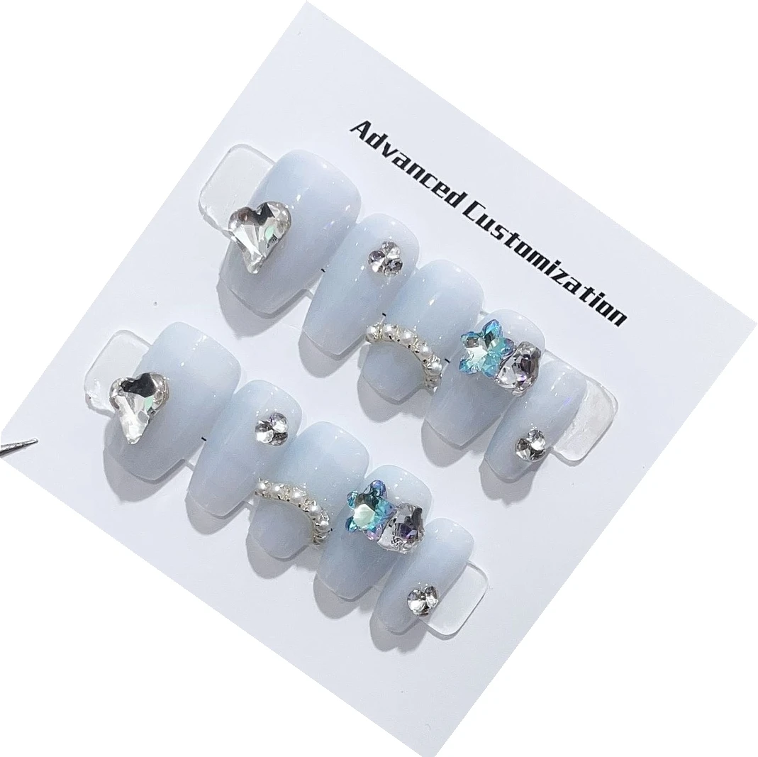 Emmabeauty Summer Bay Removable Reusable Handmade Press On Nails with Glitter and Ombre Design.No.EM19598
Emmabeauty Summer Bay Removable Reusable Handmade Press On Nails with Glitter and Ombre Design.No.EM19598