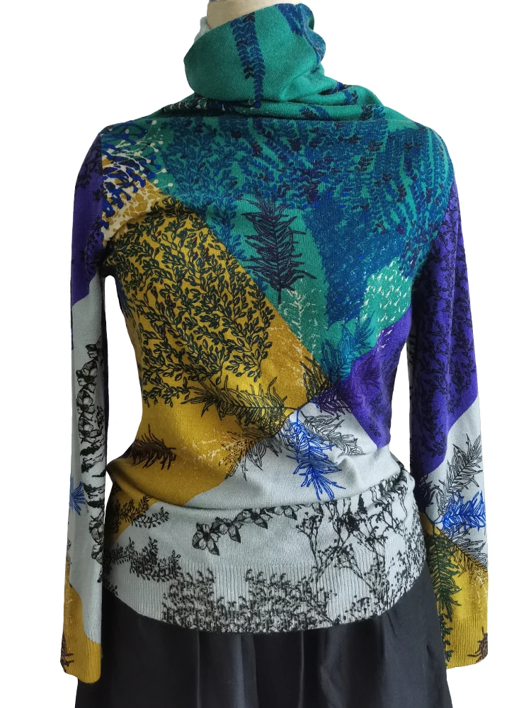 Fall Winter 2022 New in Korean Fashion Long Sleeve Elastic Printing Medium length High Neck Wool Thick Pullover Sweater Women
Fall Winter 2022 New in Korean Fashion Long Sleeve Elastic Printing Medium length High Neck Wool Thick Pullover Sweater Women