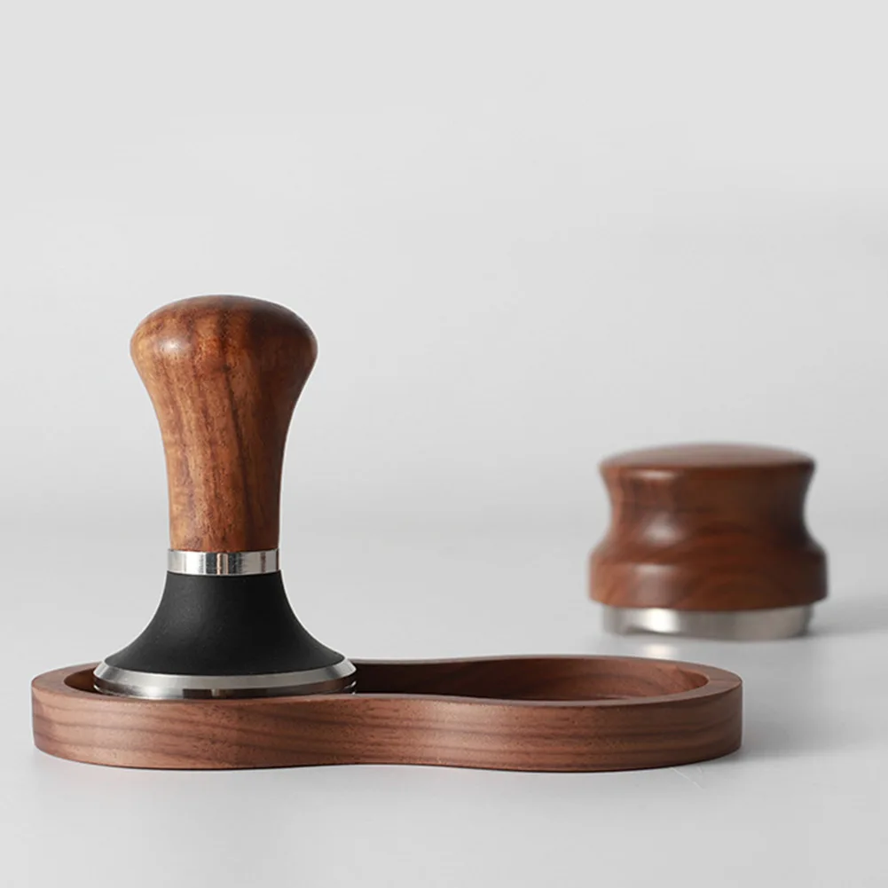 Wooden Walnut Coffee Tamper Stand Presser Holder 156x63.5x14mm For Espresso Tool For: 51mm 53mm 58mm Coffee Tamper
Wooden Walnut Coffee Tamper Stand Presser Holder 156x63.5x14mm For Espresso Tool For: 51mm 53mm 58mm Coffee Tamper