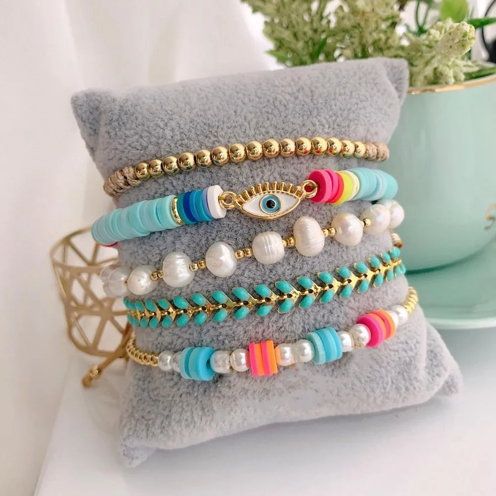 Go2boho Beaded Bracelets Jewelry for Women Turkish Evil Eye Charm Bracelets Freshwater Pearls Polymer Clay Pulseras Mujer Femme
Go2boho Beaded Bracelets Jewelry for Women Turkish Evil Eye Charm Bracelets Freshwater Pearls Polymer Clay Pulseras Mujer Femme