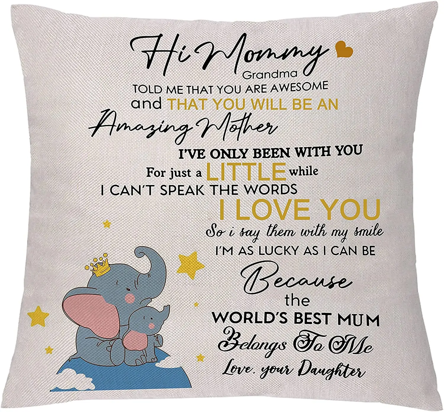 Mom Throw Pillow Covers Thank You Mommy Birthday Gift Burlap Cushion Cases Pillowcase Mothers Day Christmas Thanksgiving
Mom Throw Pillow Covers Thank You Mommy Birthday Gift Burlap Cushion Cases Pillowcase Mothers Day Christmas Thanksgiving