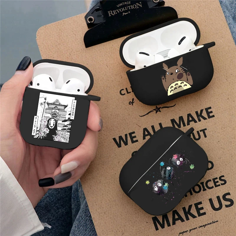 Totoro Spirited Away Miyazaki Anime Soft silicone TPU Case For AirPods Pro2 1 2 3 Black Wireless Bluetooth Earphone Box Cover
Totoro Spirited Away Miyazaki Anime Soft silicone TPU Case For AirPods Pro2 1 2 3 Black Wireless Bluetooth Earphone Box Cover