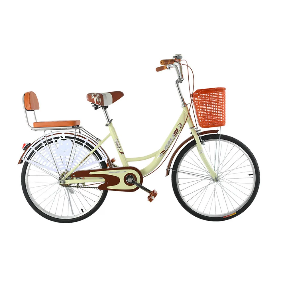 24 Inches High Carbon Steel Bicycle Commuting To Work Low Span Frame Closed Chain Cover With Rear Seat Basket For Adult Bike
24 Inches High Carbon Steel Bicycle Commuting To Work Low Span Frame Closed Chain Cover With Rear Seat Basket For Adult Bike