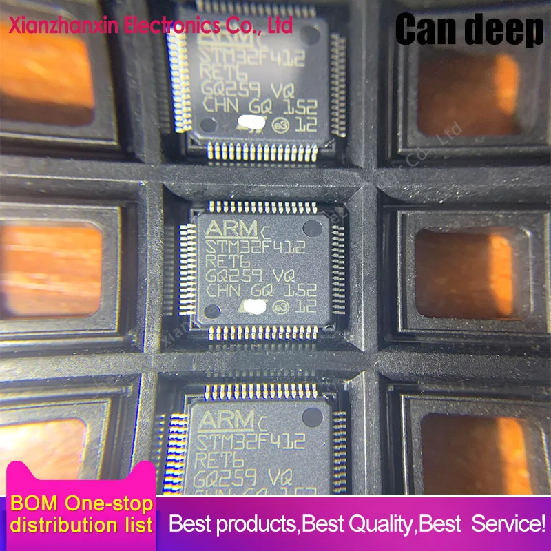 2~10pcs/lot STM32F412RET6 412RET6 LQFP-64 32-bit ARM microcontroller chip microcontroller MCU
2~10pcs/lot STM32F412RET6 412RET6 LQFP-64 32-bit ARM microcontroller chip microcontroller MCU