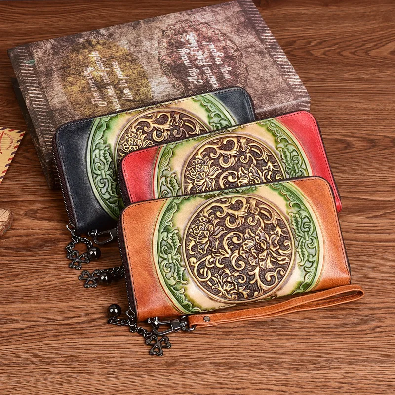 2023 New Ethnic Style Personalized Women's Top Layer Cowhide Wallet Leather Handbag Long Zipper Wallet Vintage Clutch Bag
2023 New Ethnic Style Personalized Women's Top Layer Cowhide Wallet Leather Handbag Long Zipper Wallet Vintage Clutch Bag